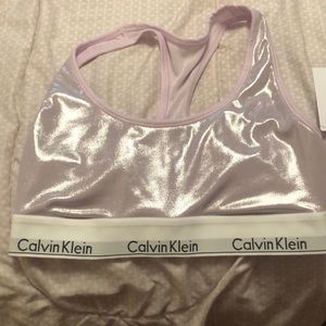 Calvin Klein shimmered light lavender bra